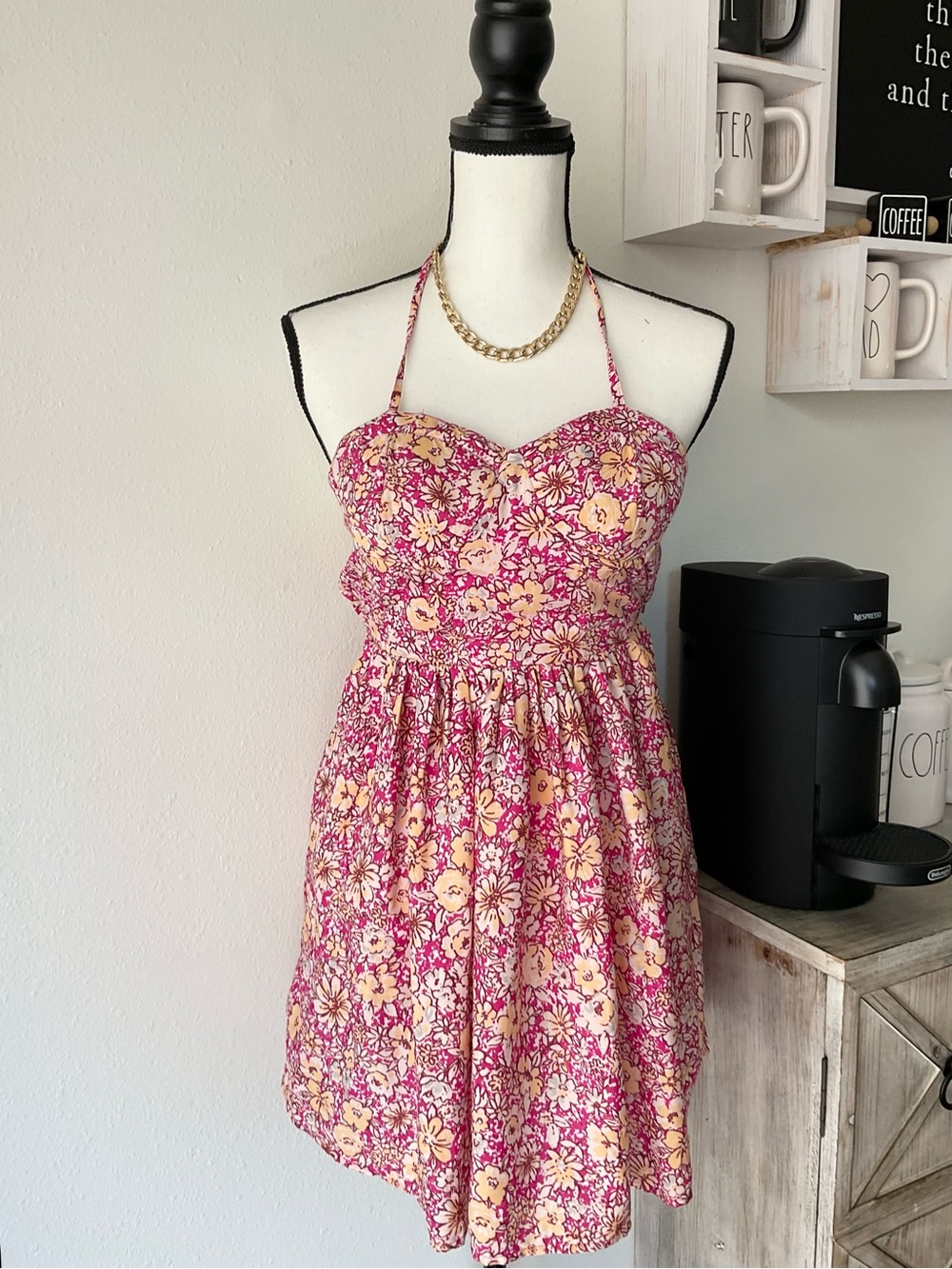 Floral Halter Dress